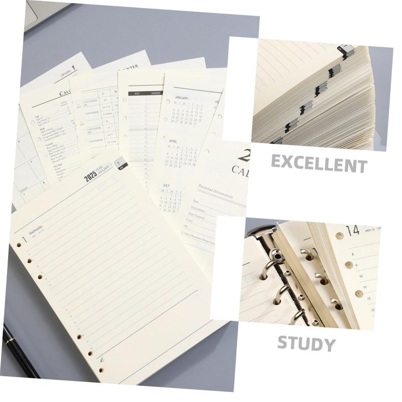 Operitacx 2 Sets 2025 Loose Leaf Paper Notebook Replacement Paper