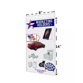 Marketing Holders 8.5"W x 14"H Wall Sign Holder Ad Frame Flyer Notice Display with Holes