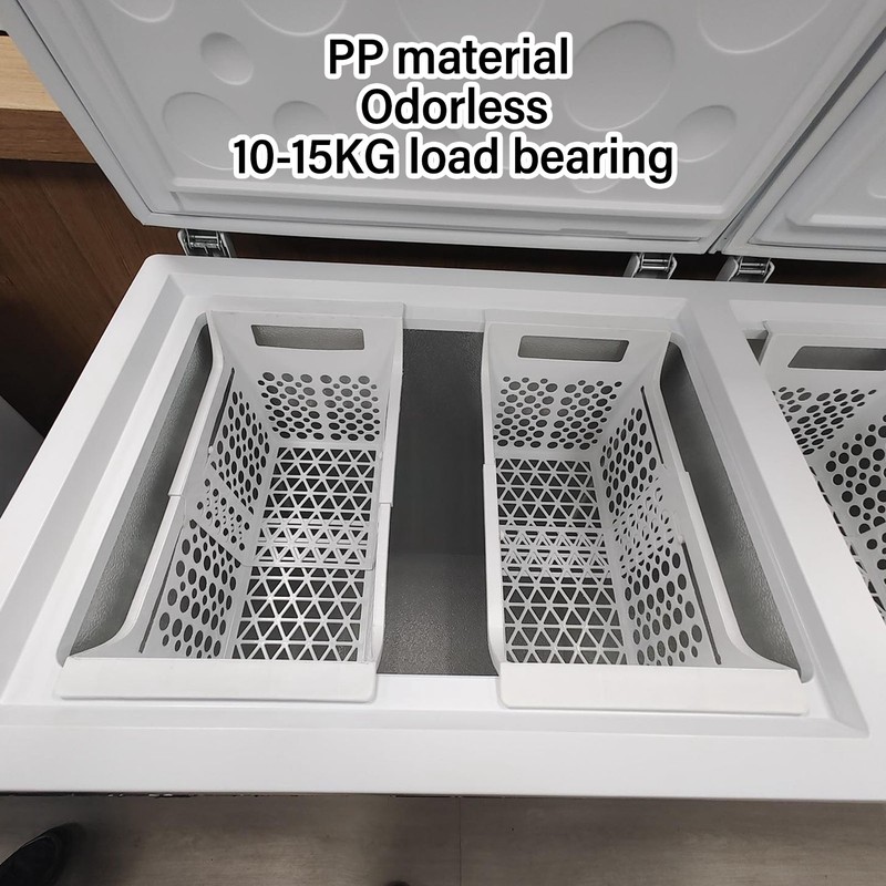 Chest Freezer Basket Deep Freezer Organizer Bin Expandable PP Heavy