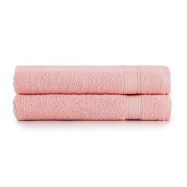 nottoc Badetücher Rosa - 2 x Badetuch 70x140 cm 100% Baumwolle große Duschtuch, Badehandtuch, Duschtücher, Weich Türkische Premium