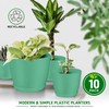 Lifemaster Planter Pots with Drainage Holes - Lightweight, Durable, &