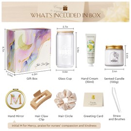 AW BRIDAL Nurse Gifts for Women Nursing Student Graduation Gifts Nurse Practitioner Gifts LPN/RN Gifts Nurse Week Gifts Appreciation Gifts for New Future Nurse with 16OZ Glass Cup