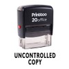 Printtoo UNCONTROLLED Copy Self Inking Rubber Stamp Office Stationary Custom