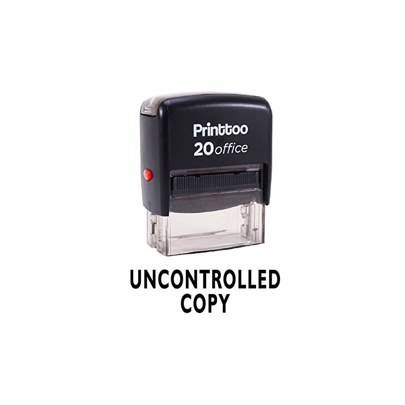 Printtoo UNCONTROLLED Copy Self Inking Rubber Stamp Office Stationary Custom