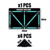 1 Piece Football Training Mat, 4 Pieces Triangular Non-Slip Stickers,