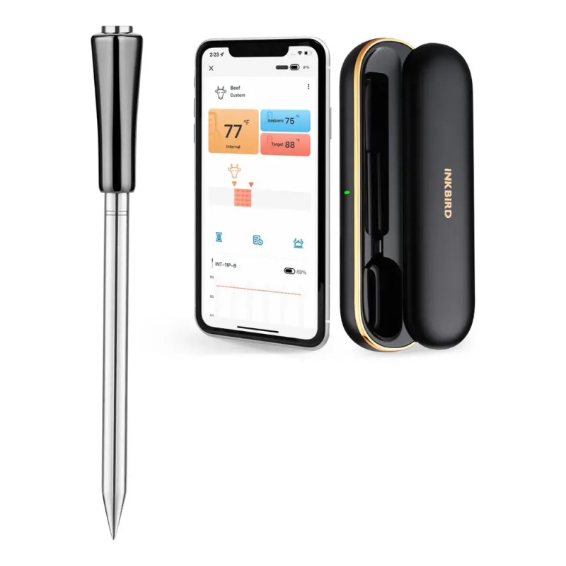 Termómetro Bluetooth Inkbird INT-11P-B Inalámbrico Carne BBQ Sonda IP67
