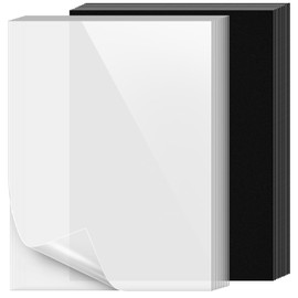 VOKOY 20 Pack 8.5x11 Inches Binding Covers and Backs Set, Letter Size Quality Un-Punched Report Covers, 10 Pcs 10mil Clear Binding Covers 10 Pcs 12mil Black Plastic Covers for Home Office