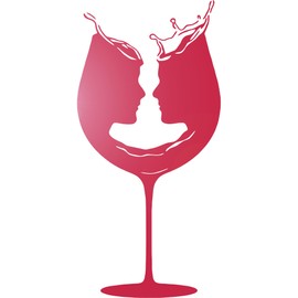 Wall Decals Wine Glass Modern Decor for Living Room and Kitchen z5242