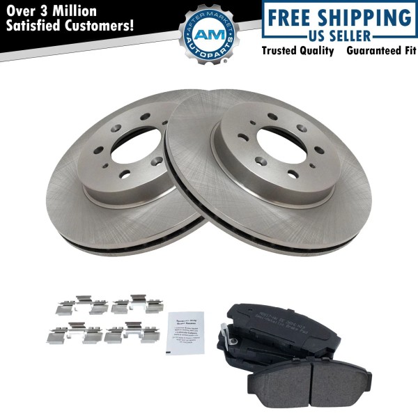AM Autoparts Front Premium Posi Metallic Brake Pad & Rotor