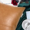 BRAWARM Faux Leather Throw Pillow Covers 12 X 20 Inches,