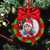 SICOHOME Christmas Frame Ornament 2020, 2.8"x 3" Christmas Wreath Photo