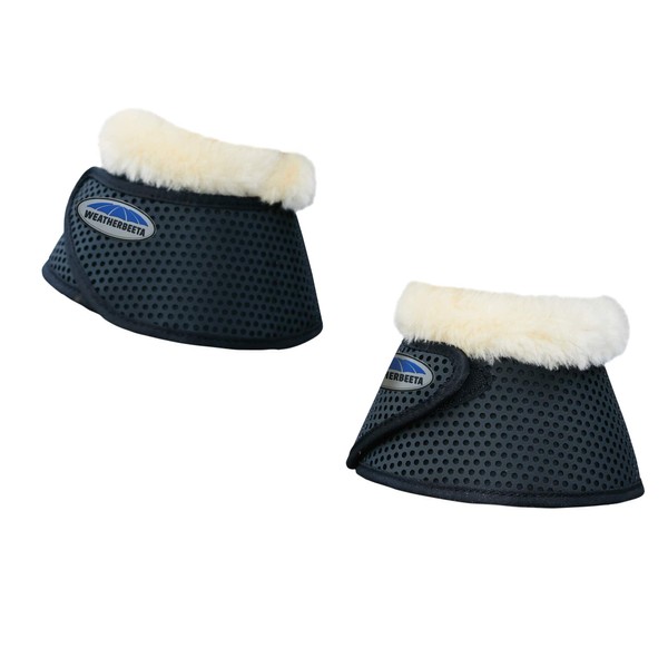 WeatherBeeta Pure Wool Trim Bell Boots, Black, Cob