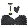 3pcs Obsidian Facial Roller Gua Sha Board Therapy Blindfold Beauty