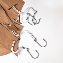 KEARING 12 PCS Pattern Hooks for Sewing Pattern Storage – Professional Hardened Steel Hooks with T-Bar and Nylon Cord for Securing and Hanging Patterns