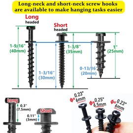 laffeya Bear Claw Picture Hangers, Multi-Purpose Double-Headed Screws
