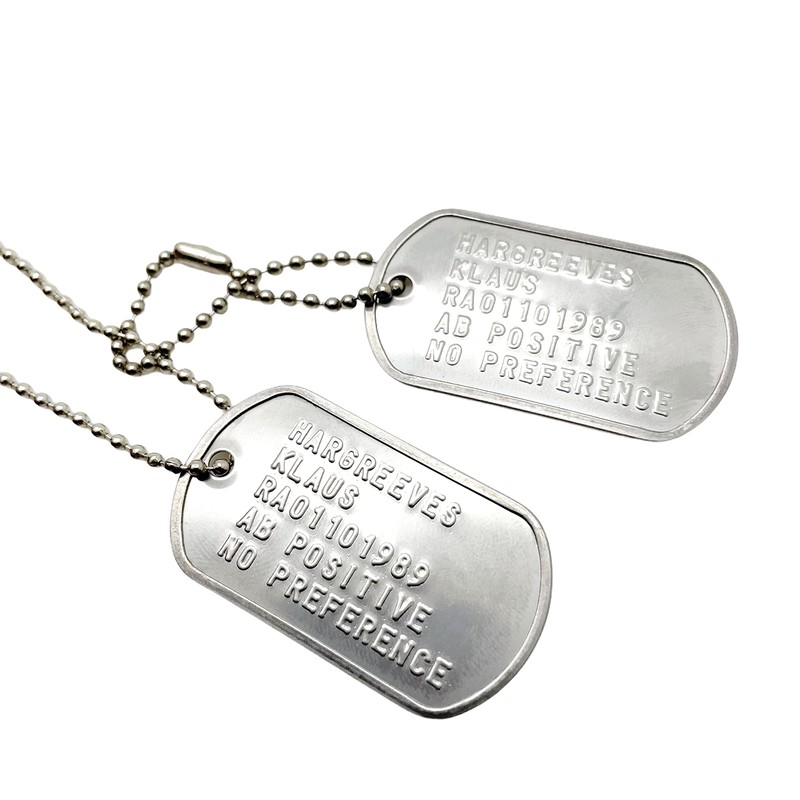 Klaus Hargreeves 'Number Four' Umbrella Academy Military Dog Tags -