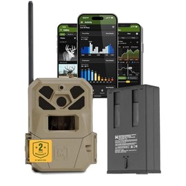 Moultrie Edge 2 PRO Cellular Trail Camera + Power Mag Battery Pack - On Demand 40MP Photo - 1440P Video with HD Audio Ai - Auto Connect Nationwide 4G LTE - 3100mAh Battery