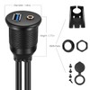 URWOOW 1M 3ft 3.5mm & USB 3.0 AUX Extension Mount