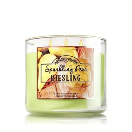 Leah's Lite Wood wick * SPARKLING PEAR RIESLING * BBW TYPE * scented * Leah's Lite Candle