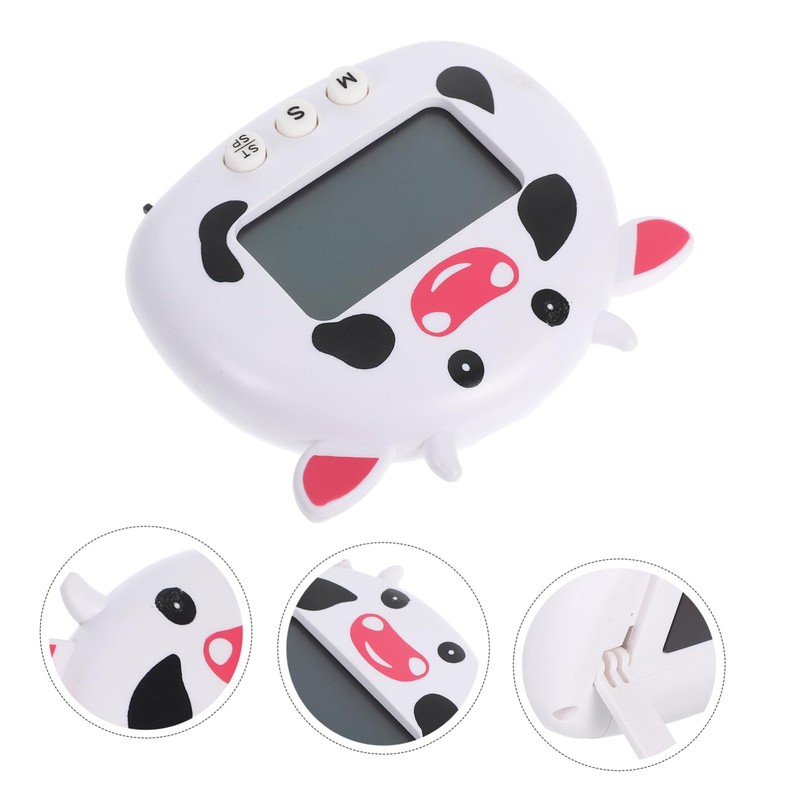 Gatuida Adorable Cartoon Countdown Timer Compact Portable Kitchen Timer for