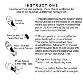 Dr. Rosenberg's Instant Arches Sandal Arch Supports, Black