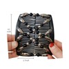 FXBLING Hair Comb Stretch Double Comb Beaded Hair Clip Elastic