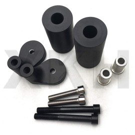 SMT-No Cut Frame Slider Compatible With 1999-2000 Kawasaki Zrx 1100 2001-2005 Zrx 1200R Black [B00RUEKO96]