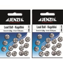 Set of 2 Packs of Ball Weights with Hole 2.5 4 10 12 15 20 25 40 grams (6-26 pieces) + Free Petri Heil! Sticker (1.8 grams)