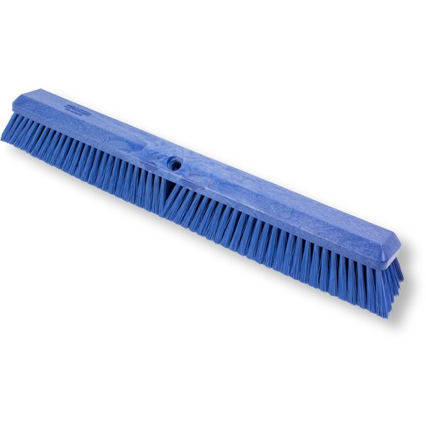 SPARTA 41891EC14 Omni Sweep Plastic Push Broom Head, Heavy Duty, Industrial Broom With Color Code System For Outdoor, Indoor, Garage, Concrete, Patio, Kitchen, Bathroom, 24 Inches, Blue