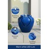 Teamson Home Outdoor Water Fountain, Glazed Pot Ceramic Look with