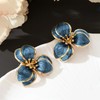 Gold Flower Earrings for Women