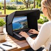 Foldable Laptop Sun Shade for Outdoor Work – Portable Privacy