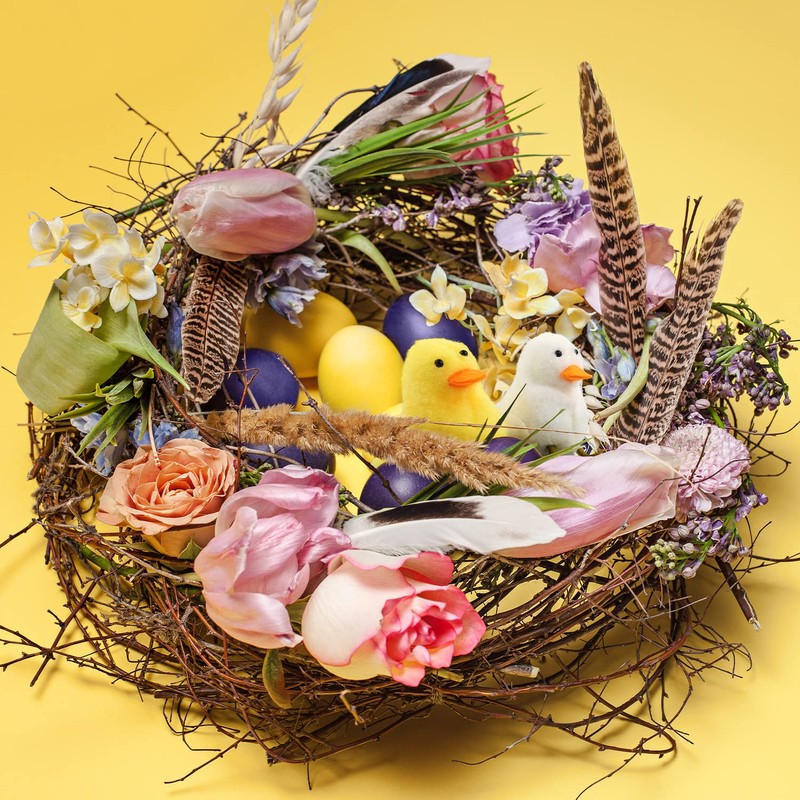 Netuno 4 x Easter Bunny Decorative Figure Green Decorative Easter