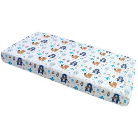 Medi Partners Fitted Sheet 60 x 120 cm 100% Cotton Baby Bed Linen Baby Mattress Sleeping Bag Cot Bed (Boho Animals)