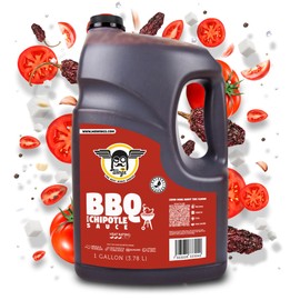 Mr Wings Mild Bbq with Chipotle Wing Sauce 1 Gallon (128 Fl Oz). Barbecue excellence, dark, smoked and spicy. Use this hot sauce on wings, hot dogs, burgers, grill and in your favorite dishes. Big sauce bulk.