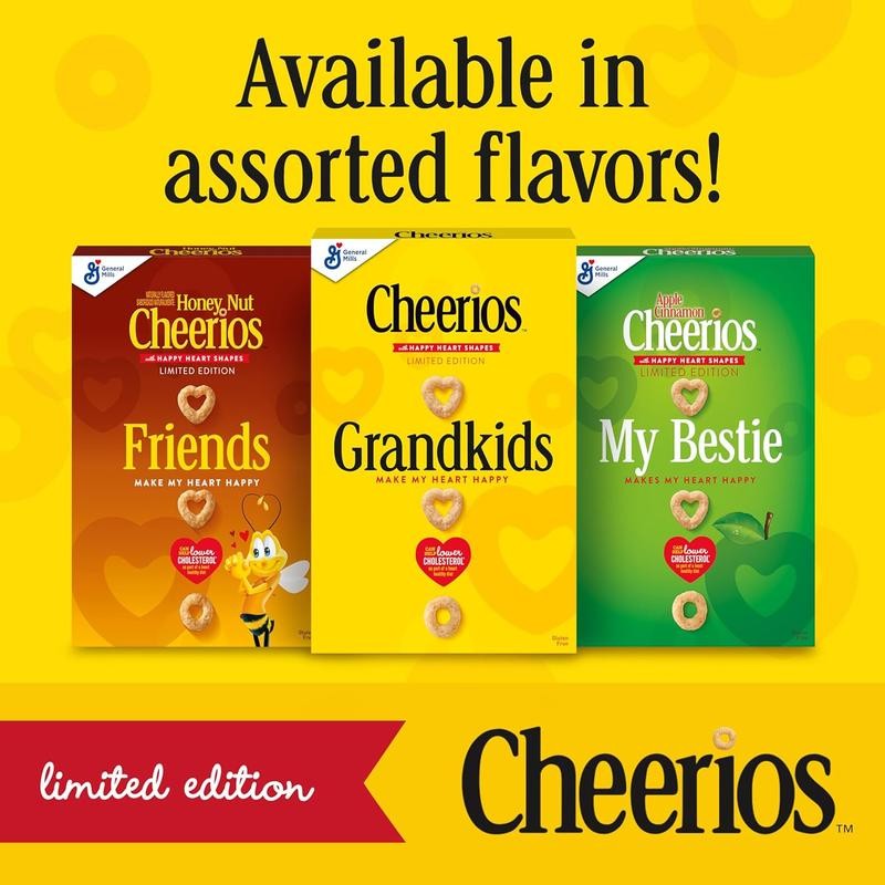 Honey Nut Cheerios Heart Healthy Breakfast Cereal, Gluten Free Cereal
