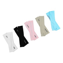 5 Pairs of Ice Silk UV Arm Warmers, Arm Warmers, Sun Protection, Breathable and Cooling Tattoo Cover for an Active Lifestyle
