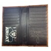 Custom Texas Seal ARIAT Tooled Ostrich Long Rodeo Leather Wallet