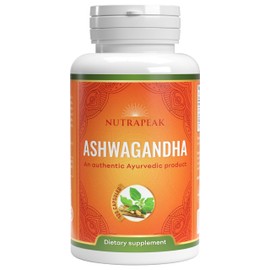 Nutrapeak Ayurveda Ashwagandha Capsules | 1000mg | 120 Count | Withssania Somnifera Root Powder Extract | Non-GMO, Gluten Free, Vegan