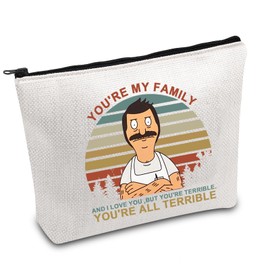 Cartoon TV Show Inspired Gift Bob Belcher Makeup Bag Burgers Style Gift Bob Belcher Fan Gift Burgers Inspired Cosmetic Bag (Terrible CA)