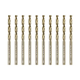 Meccion Metal Drill Bits 1/8 in. x 2-9/16 in. x 10pcs HSS M35 Cobalt Twist Drill Bit for Metal, Steel, Cast Iron