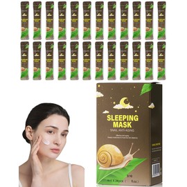 Sleeping Face Mask Set-24Pcs Snail Mucin Collagen Portable Travel Size Bulk Overnight Facial Masks, Moisturizing Brighten Skincare Face Mask,Mother's Day Skin Care Products Gift Kit for Women Girl