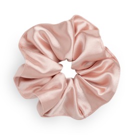 SXQLYH Hair Bobbles Satin Elastics, Hair Scrunchie Pearlescent Satin, Thick Soft Comfortable Satin Hair Scrunchie 14 cm, Scrunchies Ponytail Holder Winter Hair Bobble for Women Thick Long Hair (Pink)