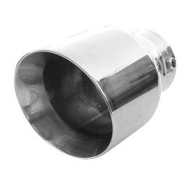 Rumplex Exhaust Trim Round Stainless Steel Sports Exhaust Tailpipe End Pipe Trim Exhaust Tips Tailpipe Trim Silencer Tip Universal Exhaust Pipe Chrome Rustproof
