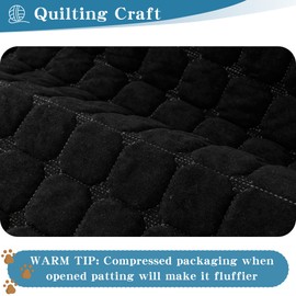 MYSKY HOME Sofa Cover, Couch Cover for Dogs Washable, Sectional Couch Covers, Sofa Slipcovers for 3 Cushion Couch Sofa, Anti Slip Furniture Protector Covers for Pets (Black, 34"x 83", Only 1 PCS)