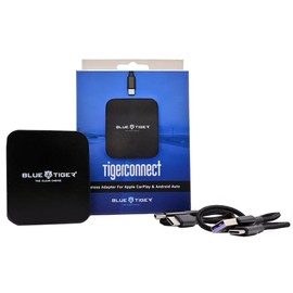 Blue Tiger TigerConnect Wireless iOS|Apple CarPlay & Android Auto Adapter Converts Wired to Wireless CarPlay Plug & Play Stable and Fast Connection for Cars & Trucks