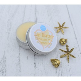 Lip Butter Luxury Lip Balm Tin Intensive Vegan Lip Repair Handmade by Fizzy Fuzzy (Clementine & Fizz)
