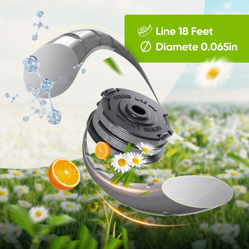Eventronic Weed Wacker String Compatible with Greenworks, Dual String Trimmer