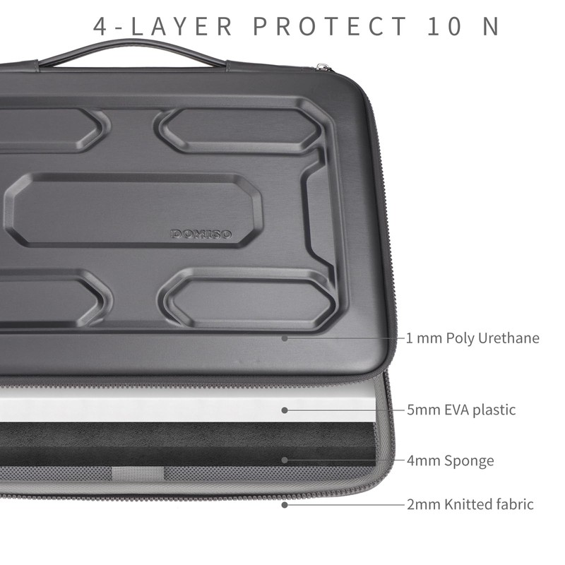 DOMISO 17 inch Laptop Sleeve with Handle Shockproof Waterproof EVA