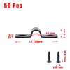 Crapyt 50 Pcs Galvanized M6 Two Hole U Bracket Pipe